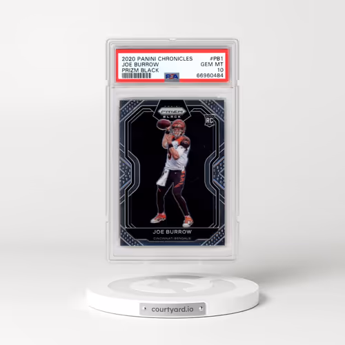 2020 Panini Chronicles Prizm Black #PB1 Joe Burrow (PSA 10 GEM MINT)