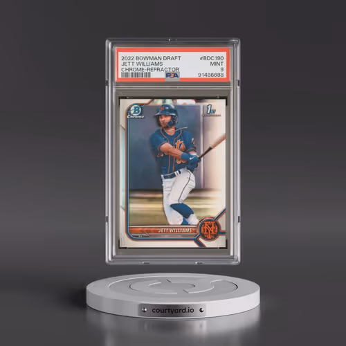 2022 Bowman Draft #BDC190 Jett Williams - Chrome-Refractor (PSA 9 MINT)