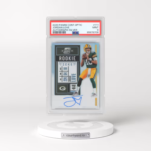 2020 Panini Contenders Optic #111 Jordan Love - Autograph-Silver (PSA 9 MINT)