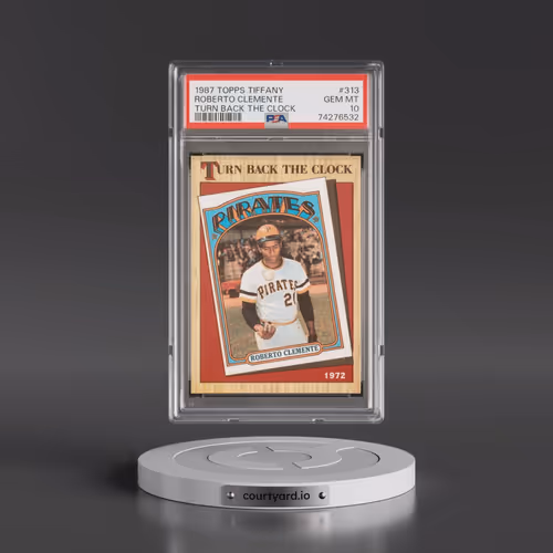 1987 Topps Tiffany #313 Roberto Clemente - Turn Back the Clock (PSA 10 GEM MINT)