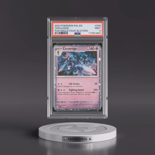 2023 Pokémon Pal EN-Paldea Evolved #098 Ceruledge - Paradox Rift Single Pack Blisters (PSA 9 MINT)