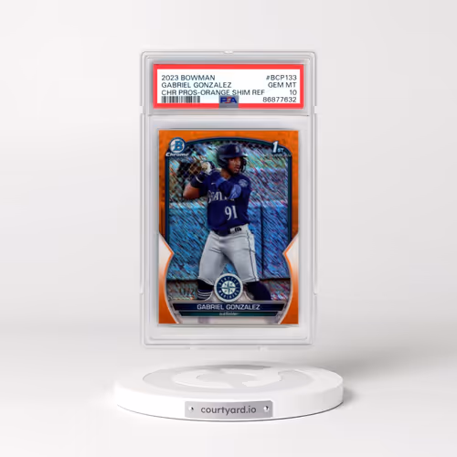 2023 Bowman Chrome Prospects #BCP133 Gabriel Gonzalez - Orange Shimmer (PSA 10 GEM MINT)