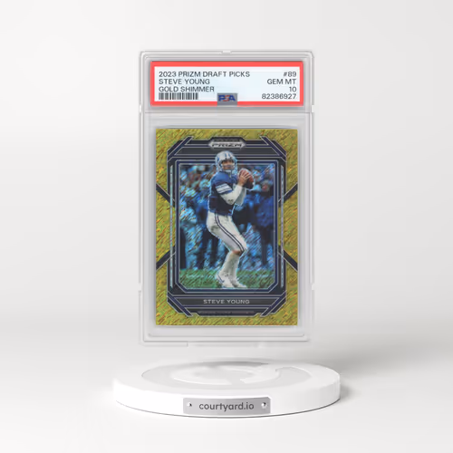 2023 Panini Prizm Draft Picks #89 Steve Young - Gold Shimmer (PSA 10 GEM MINT)