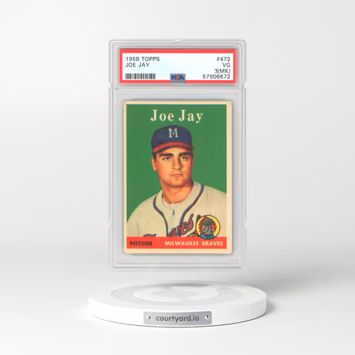 1958 Topps #472 Joe Jay (PSA 3 VG)