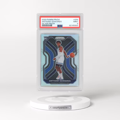 2020 Panini Prizm #258 Anthony Edwards - Silver Prizm (PSA 9 MINT)