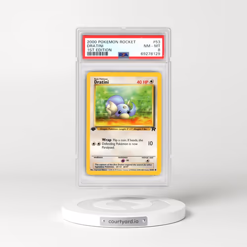 2000 Pokémon Rocket #53 Dratini - 1st Edition (PSA 8 NM-MT)