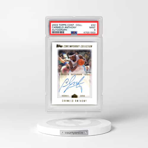2003 Topps Contemporary Collection #22 Carmelo Anthony - Autograph (PSA 9 MINT)