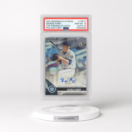 2021 Bowman Platinum Top Prospects #TOP17 George Kirby - Autograph (PSA 10 GEM MINT)