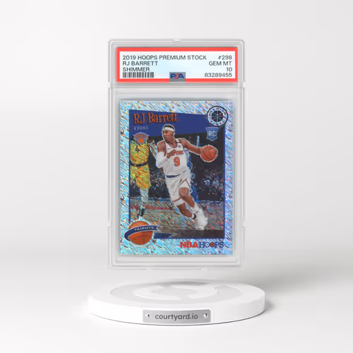 2019 Panini Hoops Premium Stock #298 RJ Barrett - Shimmer (PSA 10 GEM MINT)