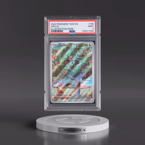 2024 Pokémon Twm EN-Twilight Masquerade #185 Applin - Illustration Rare (PSA 9 MINT)