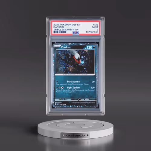 2023 Pokémon Obf EN-Obsidian Flames #136 Darkrai - Triple Whammy Tin (PSA 9 MINT)