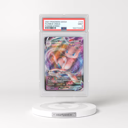 2021 Pokémon Sword & Shield Fusion Strike #114 Mew Vmax - Full Art (PSA 9 MINT)