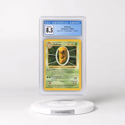 1999 Base Set #33/102 Kakuna - Shadowless Shadowless (CGC 8.5 NM-MT+)