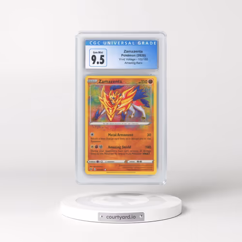 2020 Vivid Voltage #102/185 Zamazenta - Amazing Rare Holo (CGC 10 GEM MINT)