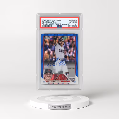 2023 Topps Chrome Rookie Autograph #RACCA Corbin Carroll - Blue Raywave Refractor (PSA 10 GEM MINT)