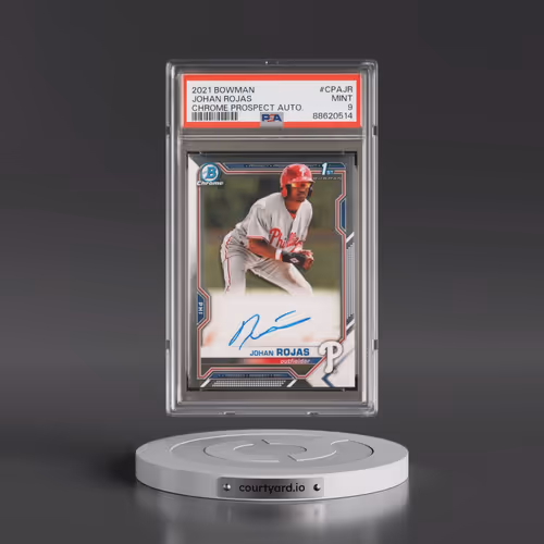 2021 Bowman Chrome Prospect Autographs #CPAJR Johan Rojas (PSA 9 MINT)