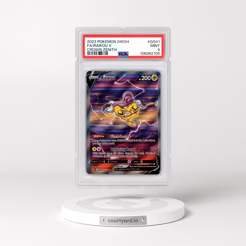 2023 Pokémon Sword and Shield Crown Zenith #GG41 Raikou V - Holo Full Art (PSA 9 MINT)