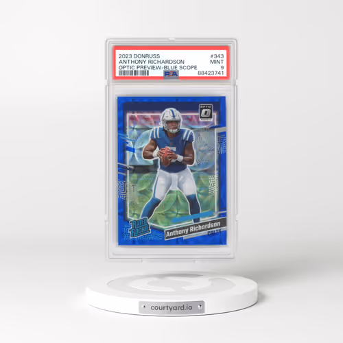 2023 Panini Donruss #343 Anthony Richardson - Optic Preview-Blue Scope (PSA 9 MINT)