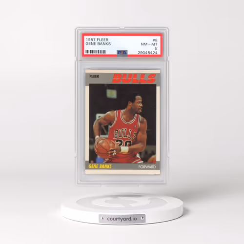 1987 Fleer #8 Gene Banks (PSA 8 NM-MT)