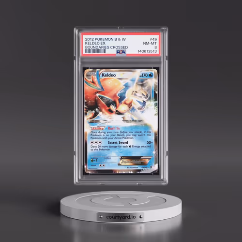 2012 Pokémon Black & White Boundaries Crossed #49 Keldeo EX - Holo (PSA 8 NM-MT)