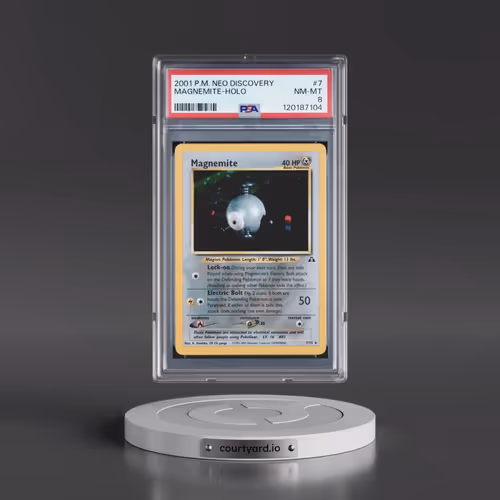 2001 Pokémon Neo Discovery #7 Magnemite - Holo (PSA 8 NM-MT)