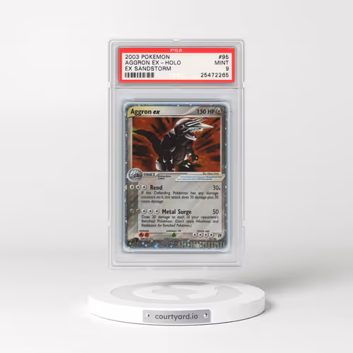 2003 Pokémon EX Sandstorm #95 Aggron EX - Holo Holo (PSA 9 MINT)