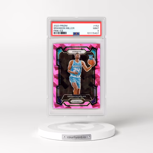 2023 Panini Prizm #152 Brandon Miller - Pink Ice (PSA 9 MINT)