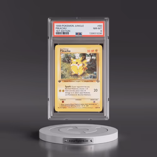 1999 Pokémon Jungle #60 Pikachu - 1st Edition (PSA 8 NM-MT)