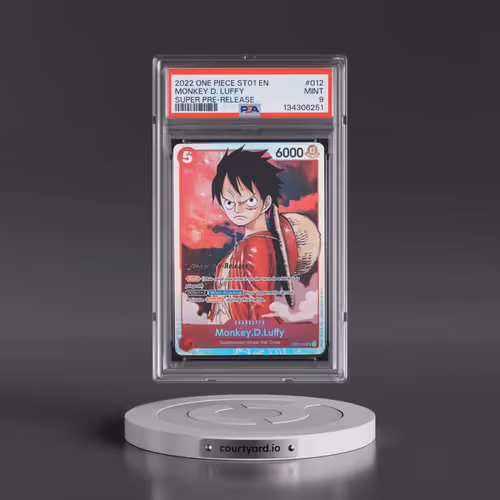 2022 One Piece Starter Deck ST01-Straw Hat Crew #012 Monkey D. Luffy - Super Pre-Release (PSA 9 MINT