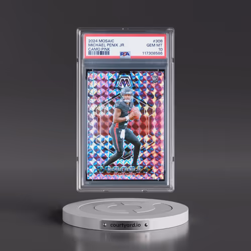 2024 Panini Mosaic #308 Michael Penix Jr. - Camo Pink (PSA 10 GEM MINT)
