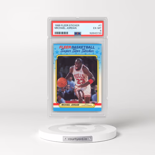 1988 Fleer Sticker #7 Michael Jordan (PSA 6 EX-MT)