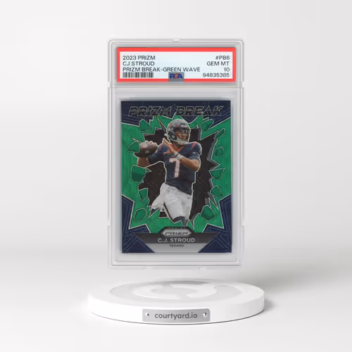 2023 Panini Prizm Prizm Break #PB6 CJ Stroud - Green Wave (PSA 10 GEM MINT)