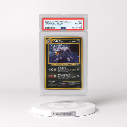 2000 Pokémon Neo 2 #229 Houndoom - Holo (PSA 8 NM-MT)