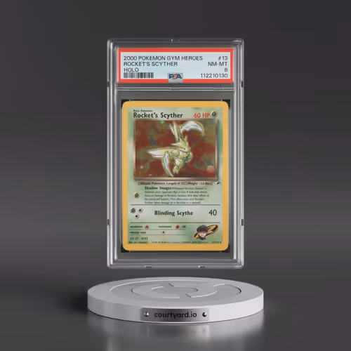 2000 Pokémon Gym Heroes #13 Rocket's Scyther - Holo (PSA 8 NM-MT)