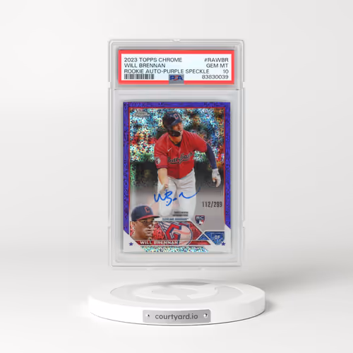 2023 Topps Chrome Rookie Autograph #RAWBR Will Brennan - Purple Speckle Refractor (PSA 10 GEM MINT)