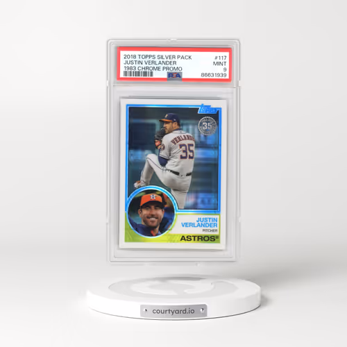 2018 Topps Silver Pack 1983 Chrome Promo #117 Justin Verlander (PSA 9 MINT)