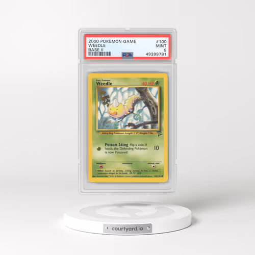 2000 Base Set 2 #100 Weedle (PSA 9 MINT)