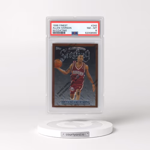 1996 Finest #240 Allen Iverson - w/Coating (PSA 8 NM-MT)