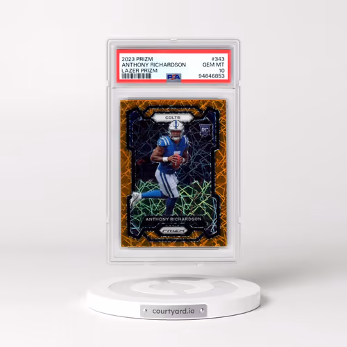 2023 Panini Prizm #343 Anthony Richardson - Lazer Prizm (PSA 10 GEM MINT)