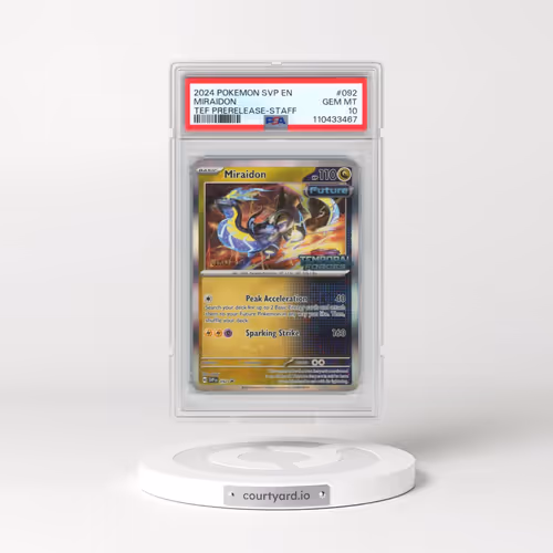 2024 Pokémon Svp EN-SV Black Star Promo #092 Miraidon - Temporal Forces Prerelease-Staff (PSA 10 GEM