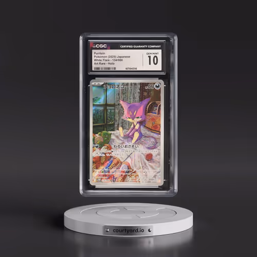 2025 White Flare - sv11W #134/086 Purrloin - Art Rare Holo (CGC 10 GEM MINT)