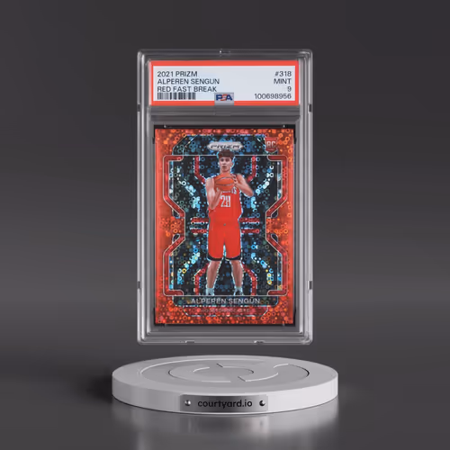2021 Panini Prizm #318 Alperen Sengun - Red Fast Break (PSA 9 MINT)