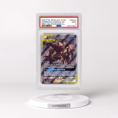 2020 Pokémon SM Black Star Promo #SM241 Umbreon & Darkrai GX - Holo Tag Team Powers Collection (PSA