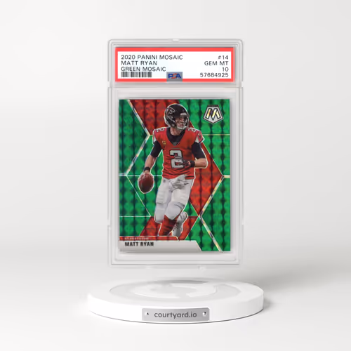 2020 Panini Mosaic #14 Matt Ryan - Green Mosaic (PSA 10 GEM MINT)