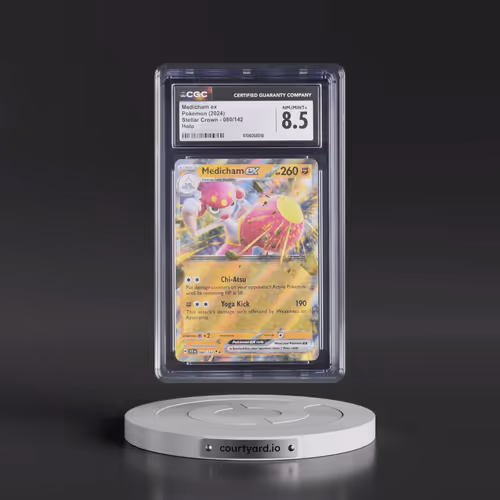 2024 Pokémon Scr EN-Stellar Crown #080 Medicham EX - Holo (CGC 8.5 NM-MT+)
