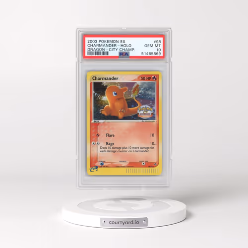 2003 Pokémon EX Dragon #98 Charmander - Holo City Championships (PSA 10 GEM MINT)