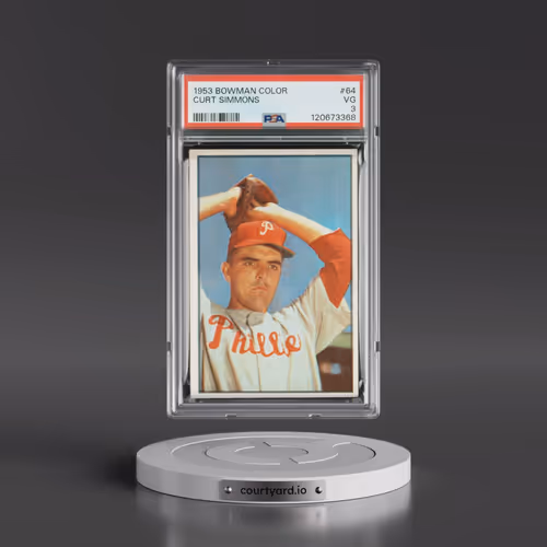 1953 Bowman Color #64 Curt Simmons (PSA 3 VG)