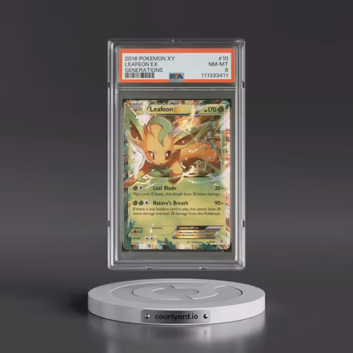 2016 Pokémon XY Generations #10 Leafeon EX - Holo (PSA 8 NM-MT)