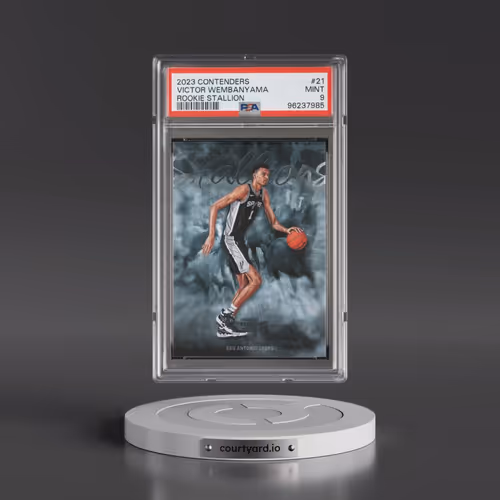 2023 Panini Contenders Rookie Stallions #21 Victor Wembanyama (PSA 9 MINT)