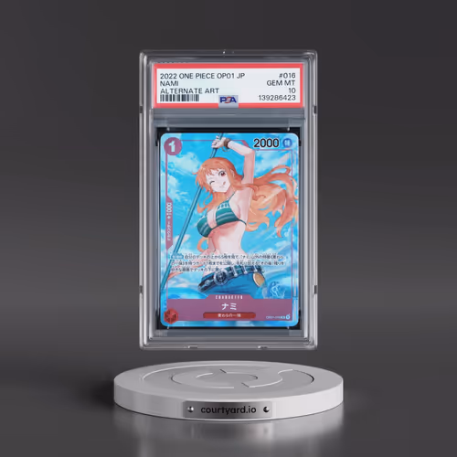 2022 One Piece Japanese Romance Dawn #016 Nami - Alternate Art (PSA 10 GEM MINT)